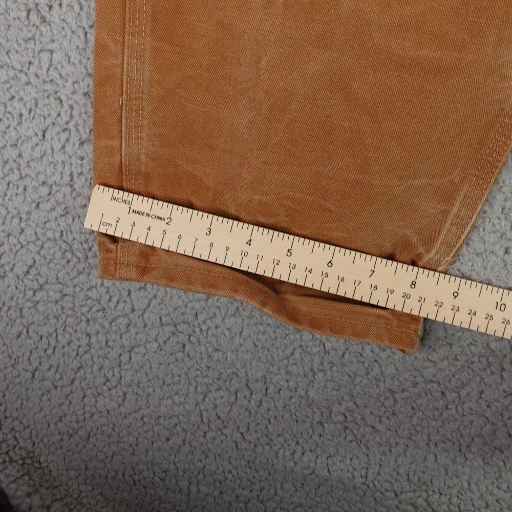Carhartt B01-BRN Mens 33x34 Double Front Duck Canvas Logger Work Pants Brown USA - Picture 5 of 10